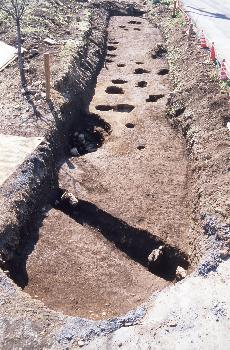 鎌倉街道の道端から見つかった石組井戸跡