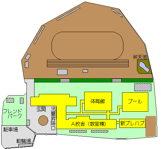 毛呂山町立泉野小学校のイラスト