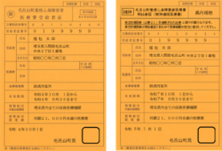 毛呂山町重度心身障害者医療費受給者証（一般、精神）